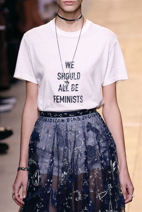 t shirt feministe dior|Dior fashion show dresses.